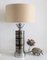 Italian Ceramic Table Lamp in Platinum Glaze by Aldo Londi, 1970s, Image 3