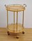 Italian Bar Cart or Trolley in Lacquered Goatskin by Aldo Tura, 1960s 3