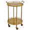Italian Bar Cart or Trolley in Lacquered Goatskin by Aldo Tura, 1960s 1