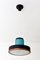 Modernist Pendant Lamp in Teal Glass, Image 1