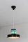 Modernist Pendant Lamp in Teal Glass, Image 4