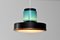 Modernist Pendant Lamp in Teal Glass, Image 9