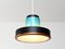 Modernist Pendant Lamp in Teal Glass 5
