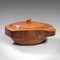 Victorian English Carved Lidded Treen Bowls in Yew, 1900s, Set of 2, Image 5