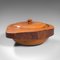 Victorian English Carved Lidded Treen Bowls in Yew, 1900s, Set of 2, Image 7