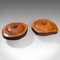 Victorian English Carved Lidded Treen Bowls in Yew, 1900s, Set of 2 3