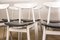 Chaises de Salle à Manger en Bois Thermoformé et Skaï Noir de Thonet, 1960s, Set de 6 2