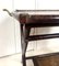 Antique Bamboo Leg Butler Table with Leather Print Tray 13