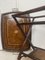 Mesa de servicio antigua con patas de bambú y bandeja con estampado de cuero, Imagen 8