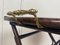 Antique Bamboo Leg Butler Table with Leather Print Tray 10