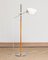 White and Leather Olympic Floor Lamp by Anders Pehrson for Atelje Lyktan, 1970s 8