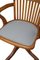 Early 20th Century Solid Oak Swivel Desk Chair, Image 7