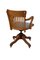 Early 20th Century Solid Oak Swivel Desk Chair, Image 11