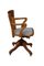 Early 20th Century Solid Oak Swivel Desk Chair, Image 10