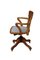 Early 20th Century Solid Oak Swivel Desk Chair, Image 12