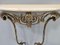 Baroque Style Wall-Mounted Console Table with Demilune Marble Top, Italy 9