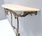 Baroque Style Wall-Mounted Console Table with Demilune Marble Top, Italy 8