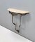Baroque Style Wall-Mounted Console Table with Demilune Marble Top, Italy 6