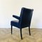 Fauteuil Mid-Century en Cuir Bleu, 1970s 8