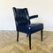 Mid-Century Blue Leather Lounge Chair, 1970s 2