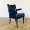 Mid-Century Blue Leather Lounge Chair, 1970s, Image 2