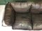 Schwedisches Vintage 3-Sitzer Sofa aus Metall, Chrom & Leder 4