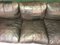 Vintage Swedish Metal, Chrome & Leather 3-Seater Sofa 5