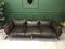 Vintage Swedish Metal, Chrome & Leather 3-Seater Sofa, Image 3
