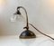 Italienische Art Deco Tischlampe aus Messing & Glas, 1930er 5