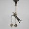 Early 20th Century Winged Woman Ceiling Lamp 4