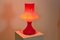 Lampada da tavolo in vetro opalino arancione di Stephan Tabery, anni '60, Immagine 2
