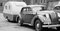 Car, Trailer at Heiligeistkriche Church Heidelberg, Germany 1938, Printed 2021 2