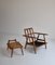 Poltrona GE-240 con poggiapiedi in quercia e teak di Hans J. Wegner per Getama, anni '50, set di 2, Immagine 15