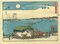 Utagawa Hiroshige, Japanische Landschaft, Original Holzschnitt, 19. Jh 1