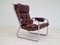 Danish Leather Lounge Chair, 1970s 1