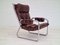 Danish Leather Lounge Chair, 1970s, Image 1