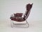 Danish Leather Lounge Chair, 1970s 2