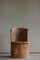 Sedia Stump Mid-Century brutalista in legno di pino massiccio, Immagine 4