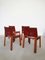 Leather Chairs in the Style of Tobia Scarpa for Molteni, Set of 4 6