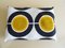 Mod Cushion with Linen and Space Age Pattern, 1970s, Image 1