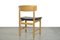 Vintage Oak 3236 Chairs by Børge Mogensen, Denmark, 1950s, Set of 6, Image 7