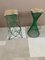 Italian Metal Emerald Green Stools, Set of 2 1