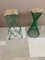 Italienische Smaragdgrüne Metall Hocker, 2er Set 1