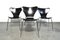 Sedie Butterfly 3107 vintage di Arne Jacobsen per Fritz Hansen, Danimarca, 1976, set di 4, Immagine 7