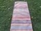 Vintage Turkish Kilim Striped Runner Carpet 8
