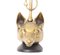 English Brass and Iron Fox Head Door Stop by Peerage, 1920s 7