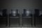 Chaises de Salon en Cuir Noir par Tito Agnoli pour Matteo Grassi, Set de 4 9