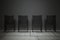 Schwarze Leder Esszimmerstühle von Tito Agnoli für Matteo Grassi, 4er Set 7