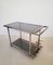 Steel and Brass Serving Bar Cart, 1970s, Image 1