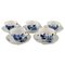 Antique Meissen Coffee Cups with Saucers in Porcelain, Early 20th Century, Set of 10 1